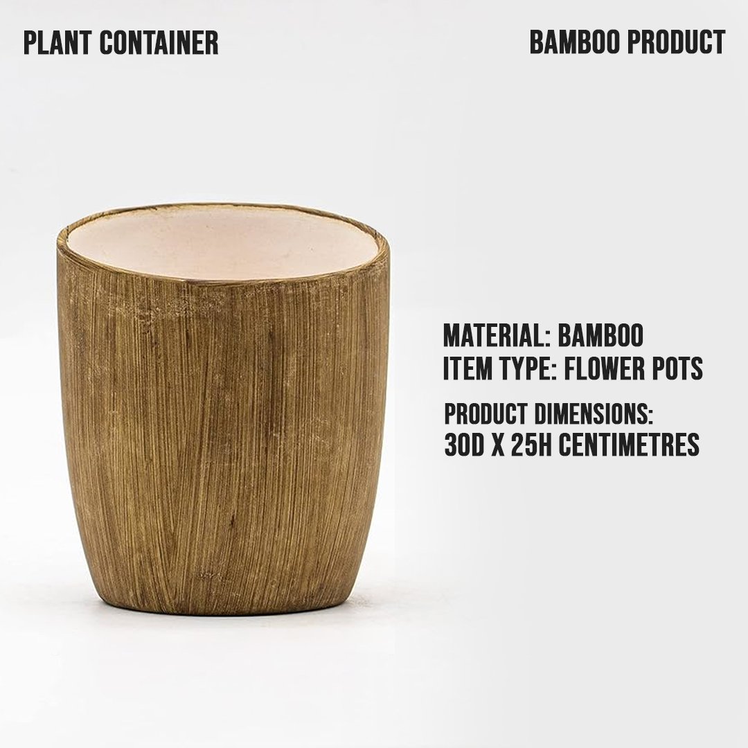 Bamboo Indoor/Outdoor Planter, Large Size